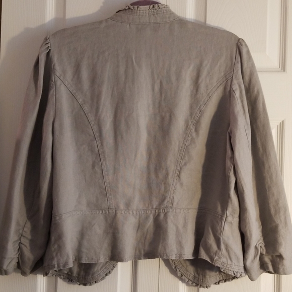 Grey linen blazer by INC concepts. Sz large - Picture 4 of 7